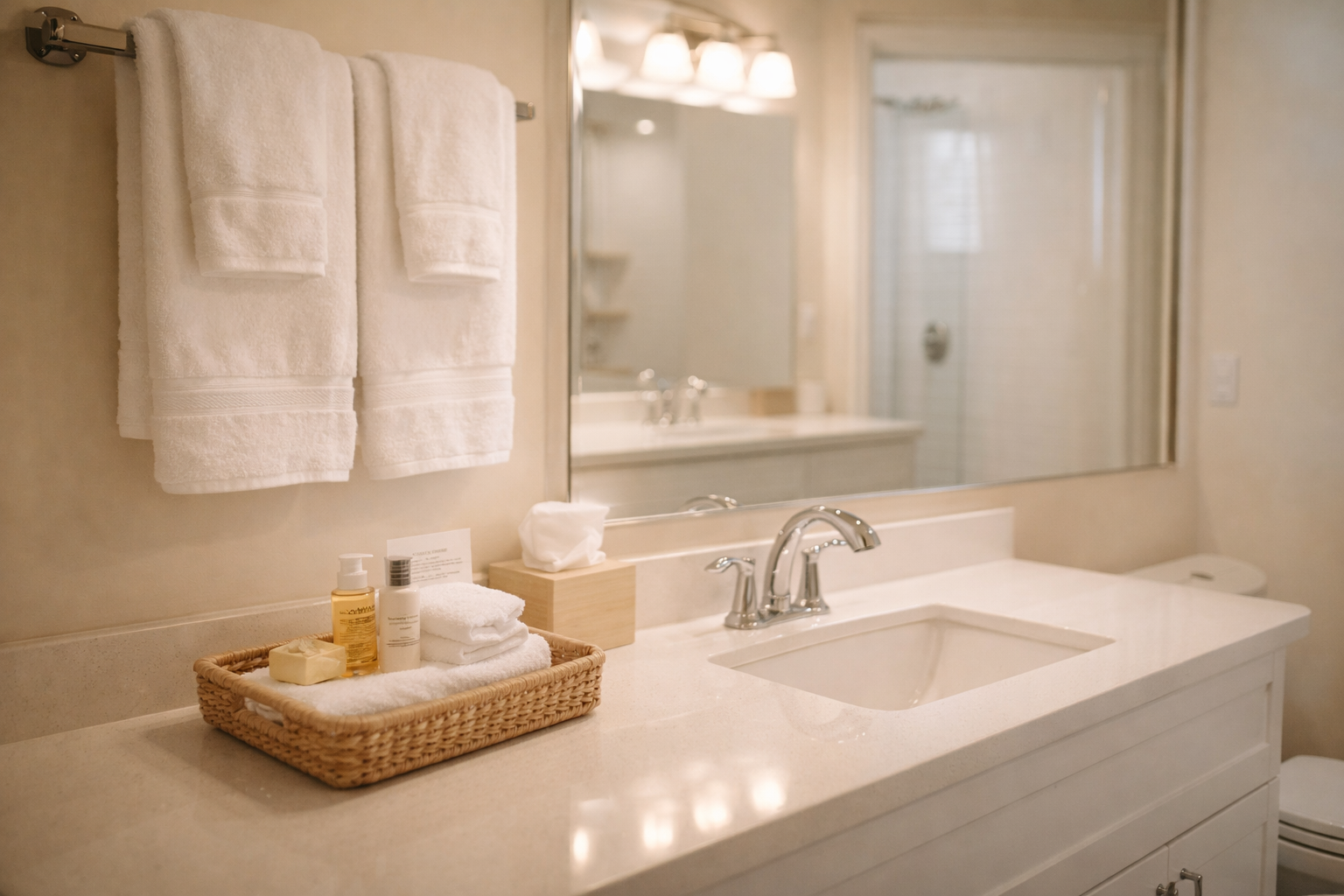 Airbnb Bathroom Staged