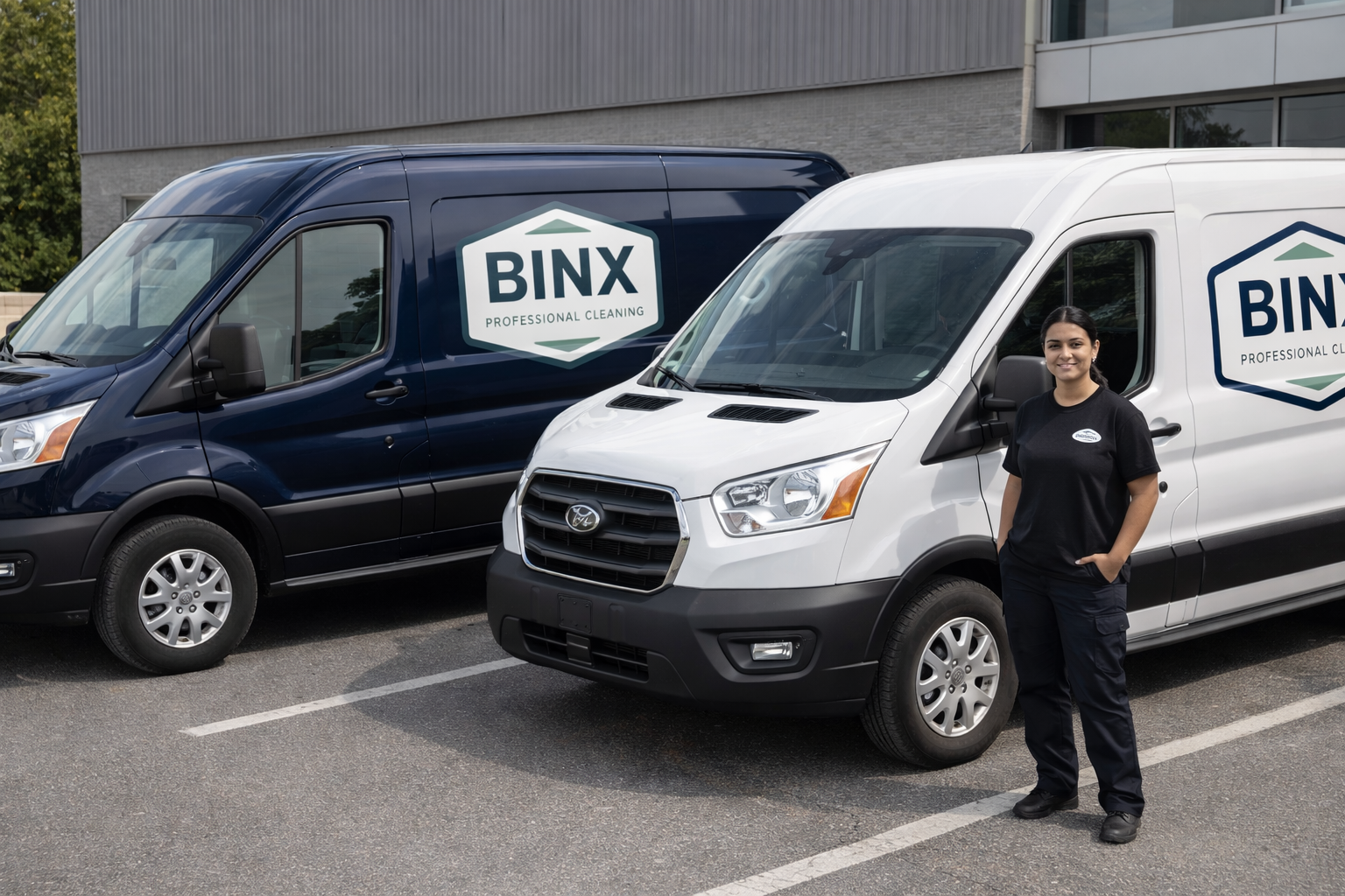 Binx Professional Cleaning Brand Vehicle Fleet North Bay