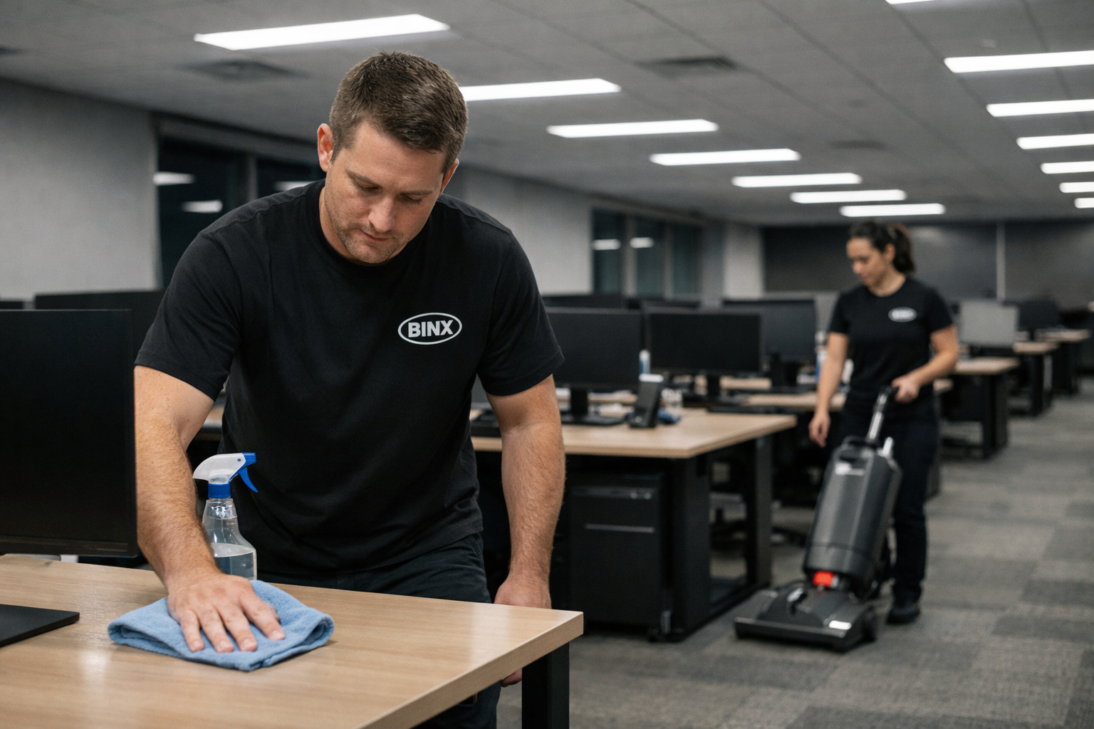 Commercial Office Team Cleaning