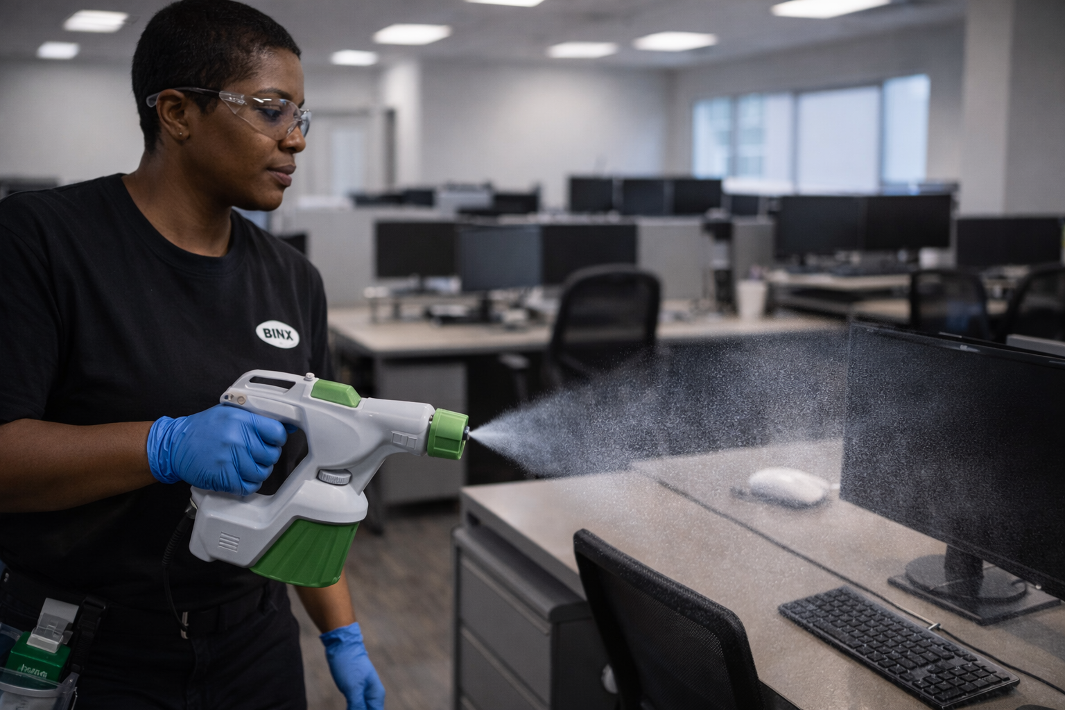 Disinfect Spray Application