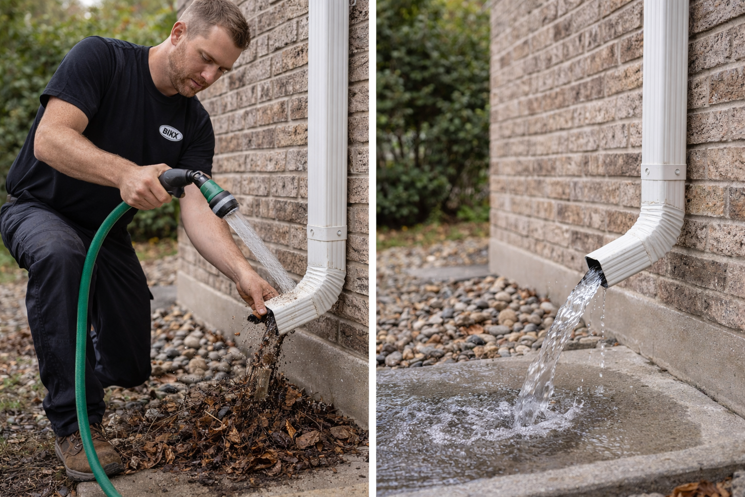 Gutter Downspout Flush
