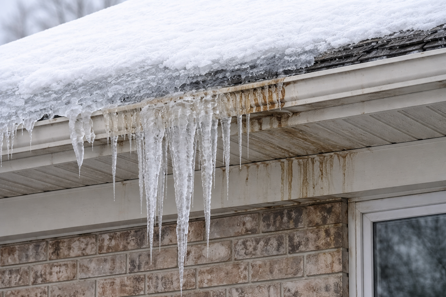 Gutter Ice Dam Damage