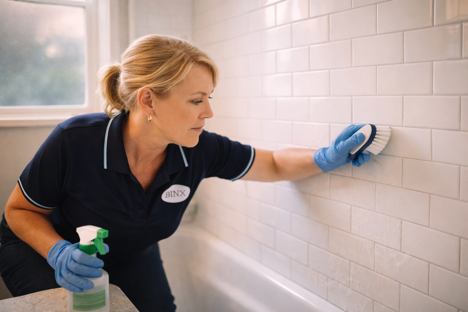 Residential Bathroom Scrubbing